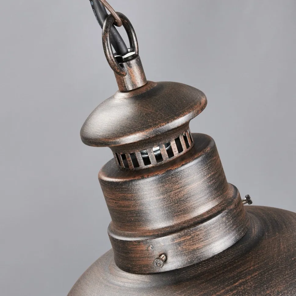 Lindby udendørs hængelampe Eddie, rust, metal, IP44, E27