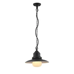 Lindby udendørs hængelampe Roisin, antracit, metal, Ø 32cm