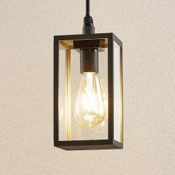 Lindby udendørs hængelampe Filimon, antracit, 22 cm, IP44, E27