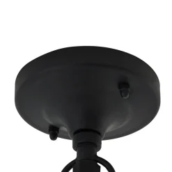 Lindby udendørs hængelampe Bolgar, sort, metal, glas