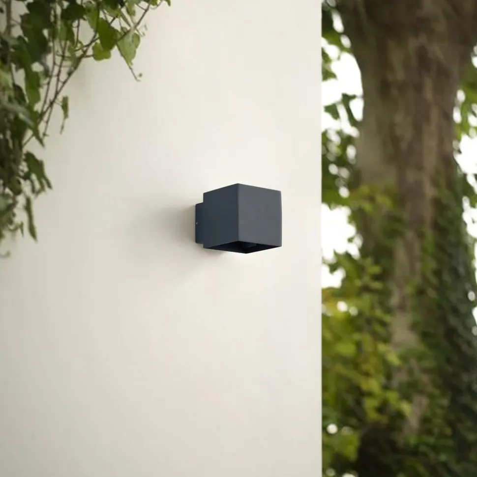 Lindby udendørs LED-væglampe Esani, antracit, op/ned, IP54