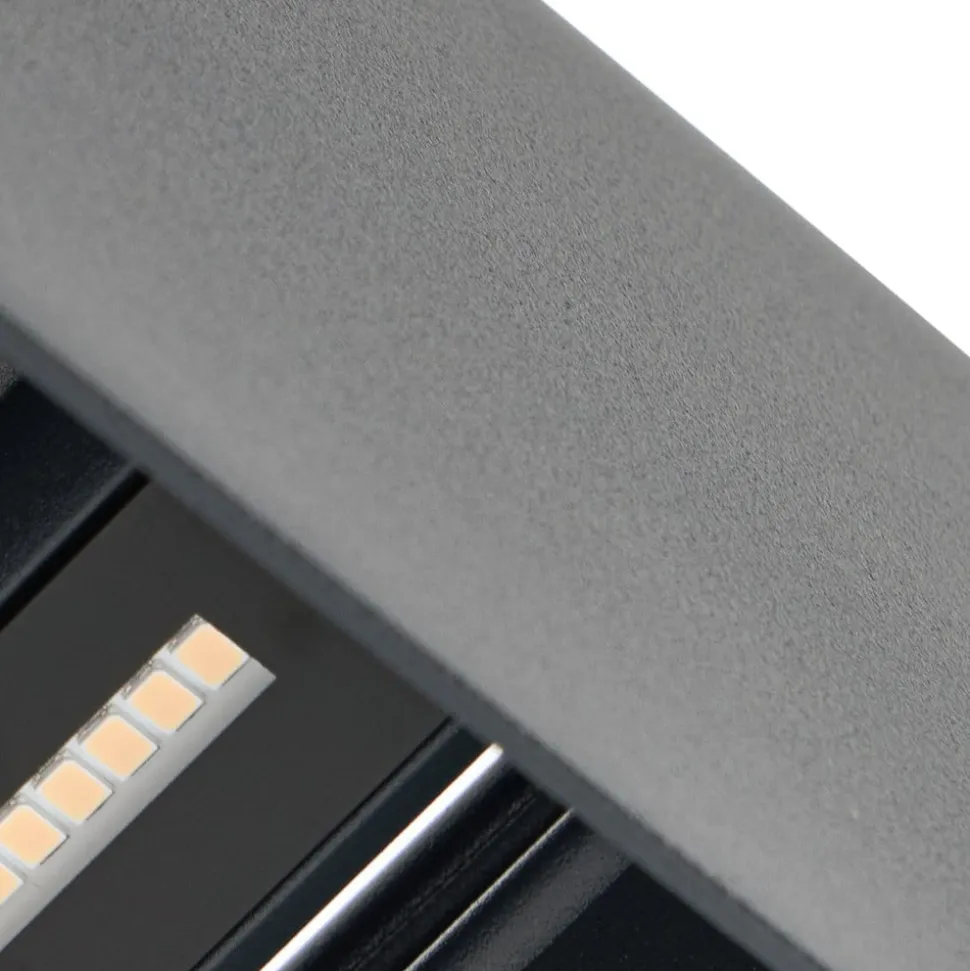 Lindby udendørs LED-væglampe Esani, antracit, op/ned, IP54