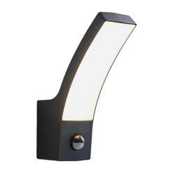 Lindby udendørs LED-væglampe Ilvita, sensor, antracit, IP54