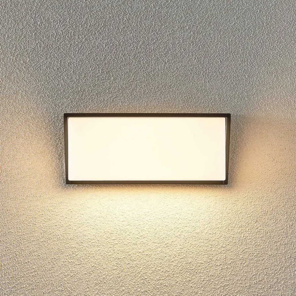 Lindby udendørs LED-væglampe Malim, 25 cm, antracit, IP65