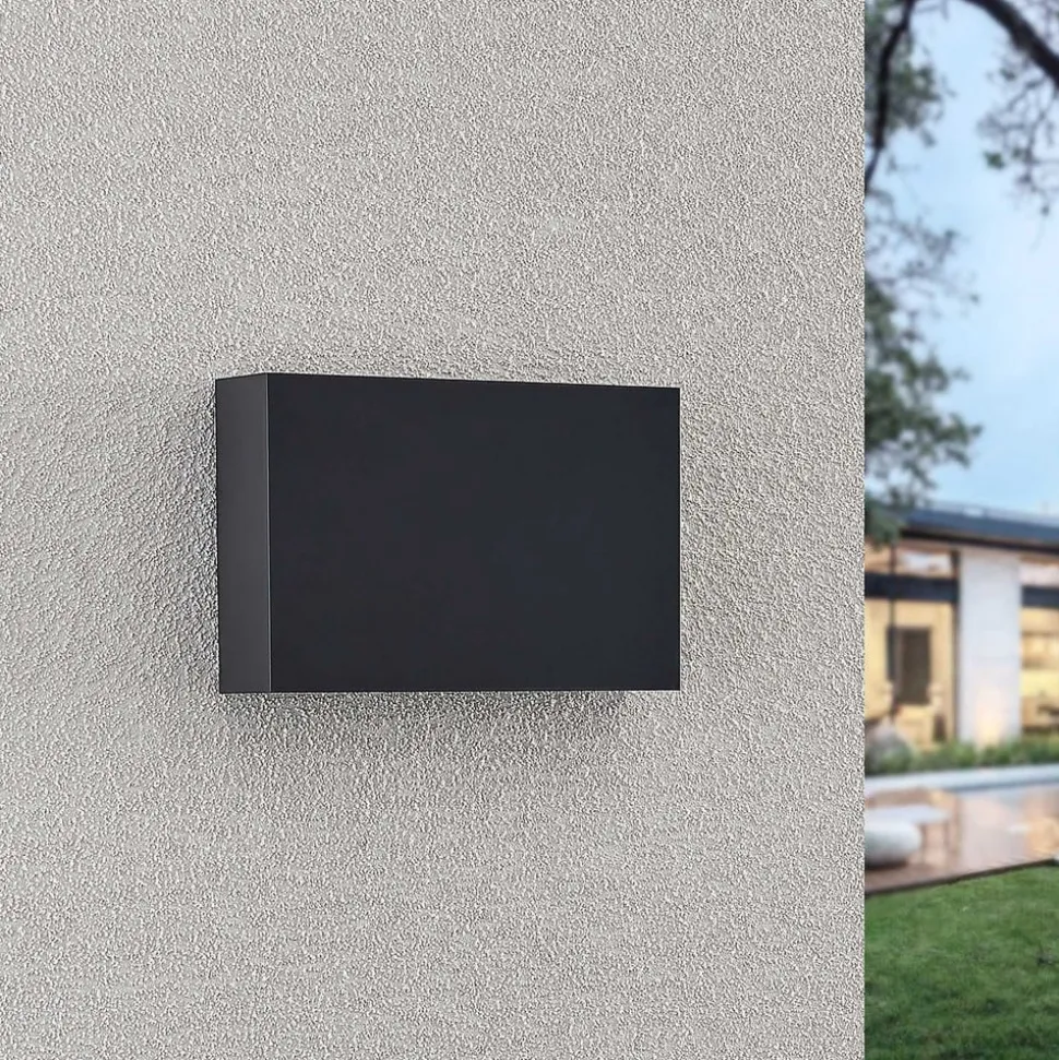 Lindby udendørs LED-væglampe Jarte, sæt med 3, op/ned, IP65