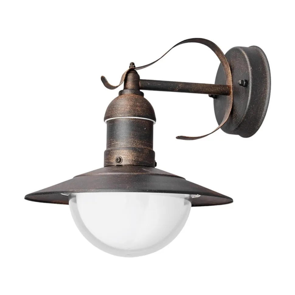 Lindby udendørs LED-væglampe Clea, bredde 24 cm, metal