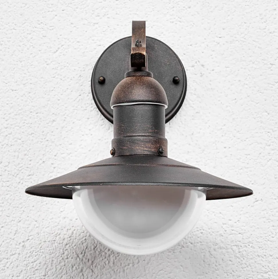 Lindby udendørs LED-væglampe Clea, bredde 24 cm, metal