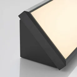 Lindby udendørs LED-væglampe Abby, grå, plast, IP65