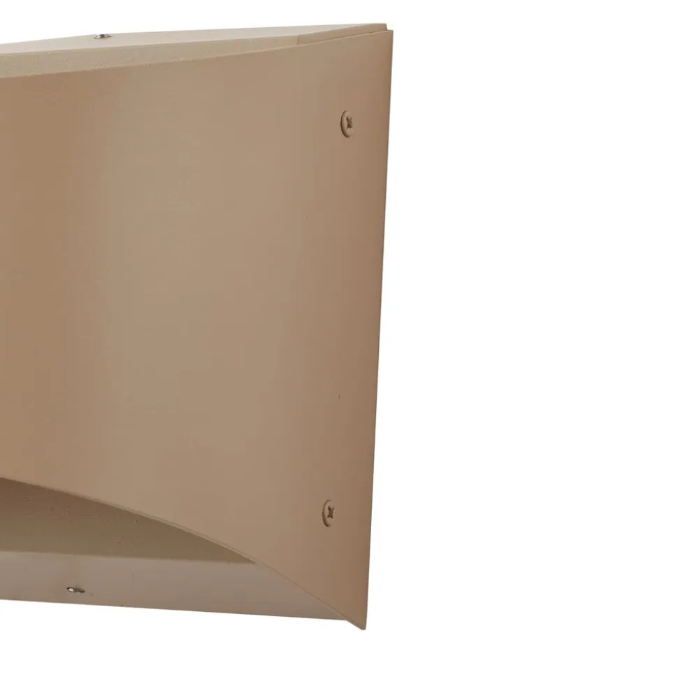 Lindby udendørs LED-væglampe Lenore, beige, metal, 13,5 cm