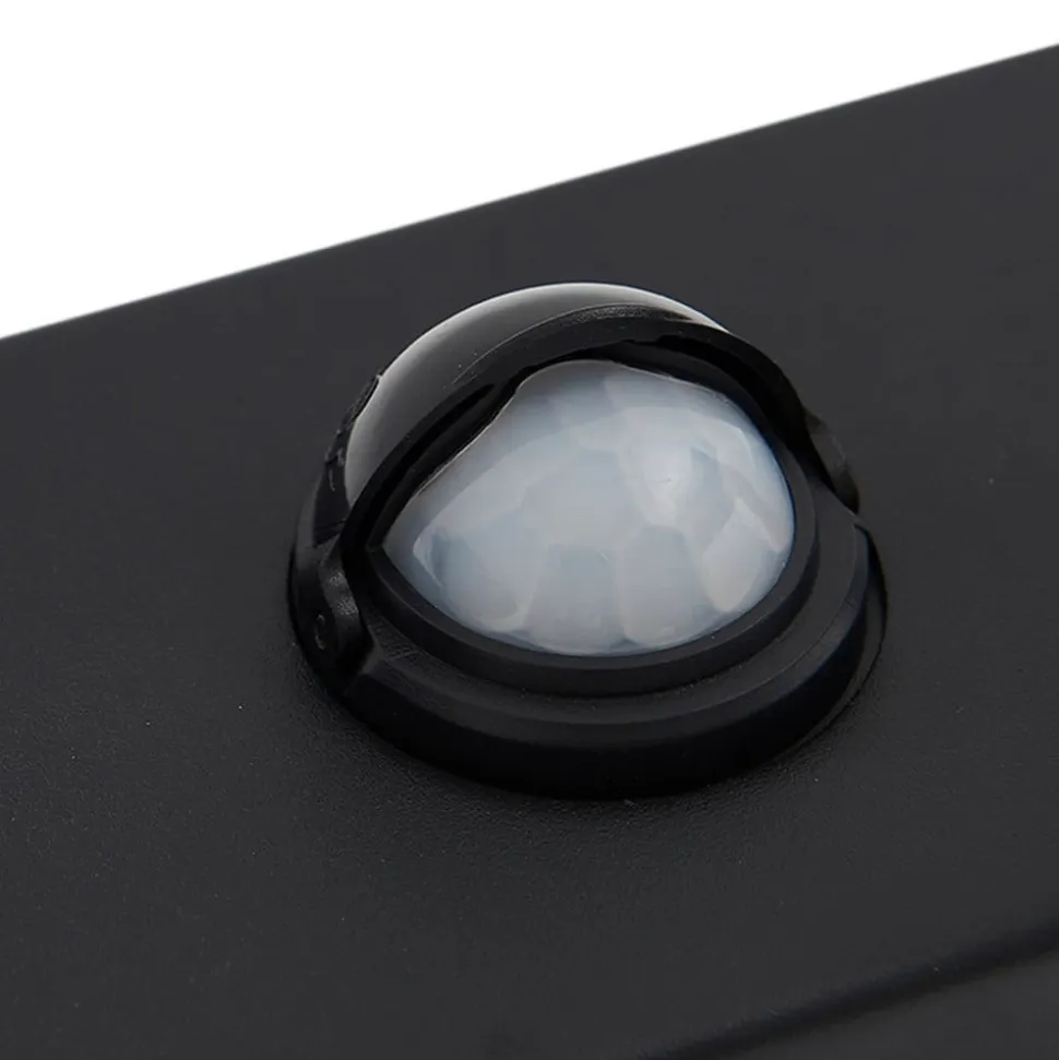 Lindby udendørs LED-væglampe Larcie, 35 cm, 2 lyskilder, aluminium, sensor