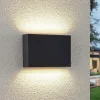 Lindby udendørs LED-væglampe Jarte, 20 cm, op/ned, grå, IP65