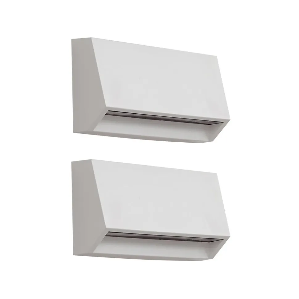 Lindby udendørs LED-væglampe Appeso, længde 16 cm, sæt med 2 stk