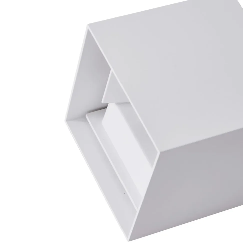 Lindby udendørs LED-væglampe Nivar, kantet, hvid, metal, IP54