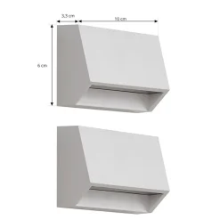 Lindby udendørs LED-væglampe Appeso, bredde 10 cm, sæt med 2 stk