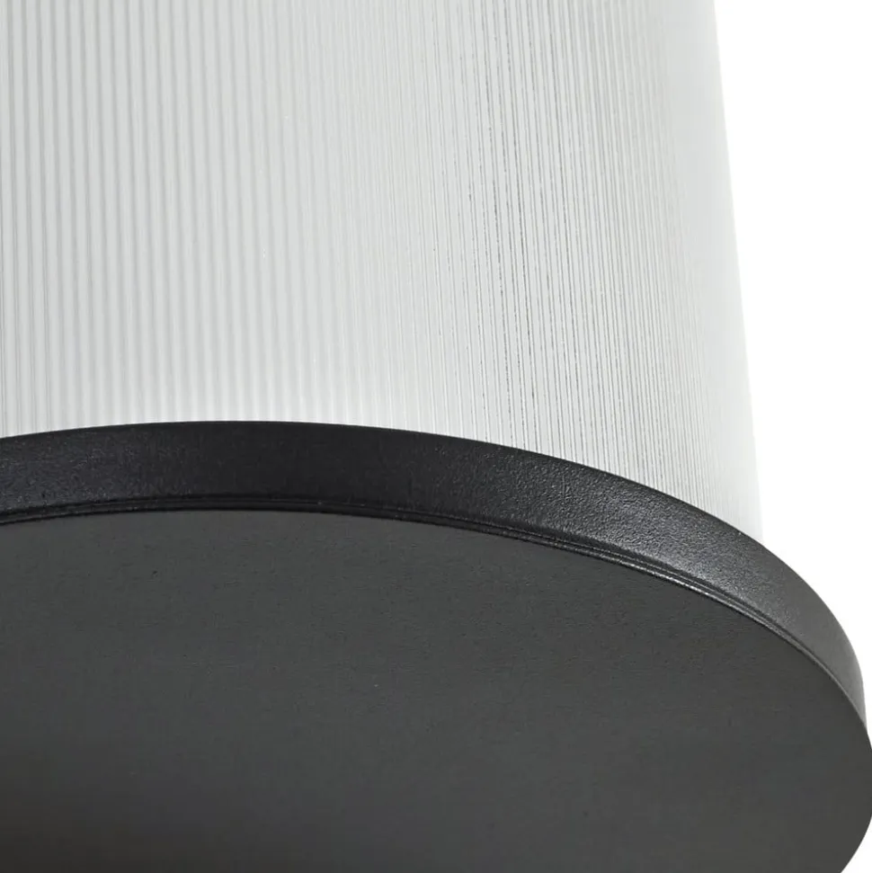 Lindby udendørs LED-væglampe Calvik, sort, riflet, IP44