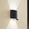 Lindby udendørs LED-væglampe Ithan, 2 lyskilder, antracit, metal