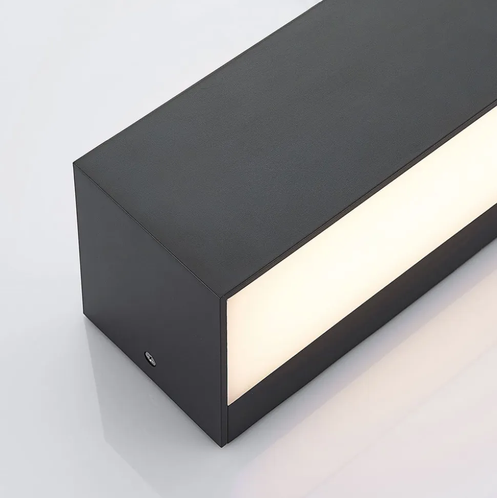Lindby udendørs LED-væglampe Nienke, 23 cm, saltvandsresistent, IP65