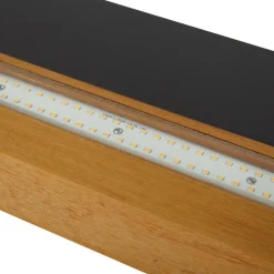 Lindby udendørs LED-væglampe Lenore, sort, metal, 36,5 cm