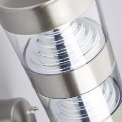 Lindby udendørs LED-væglampe Lanea, 22 cm, stål, sensor
