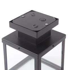 Lindby udendørs loftlampe Mandus, sort, stål, 22 cm