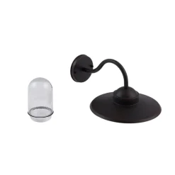 Lindby udendørs væglampe Bilma, rustfarvet, glas, 29 cm