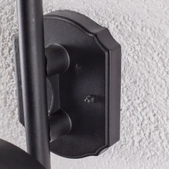 Lindby udendørs væglampe Daphne, sort, sensor, metal, E27