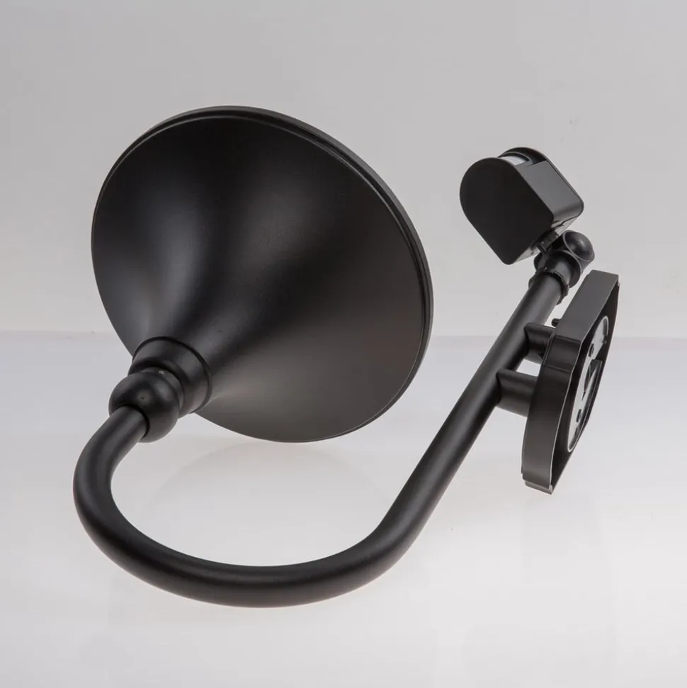 Lindby udendørs væglampe Daphne, sort, sensor, metal, E27