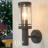 Lindby Udendørs væglampe Djori, Sensor, antracit, stål