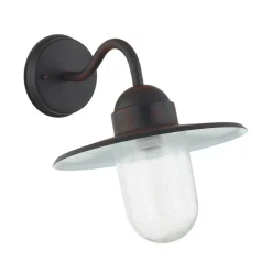 Lindby udendørs væglampe Filip, rustbrun, 30 cm, E27, IP44