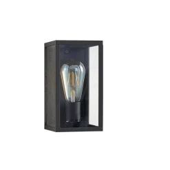 Lindby udendørs væglampe Filimon, antracit, 22 cm, IP44, E27