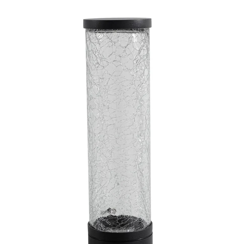 Lindby udendørs væglampe Gavros, sort, aluminium, sensor