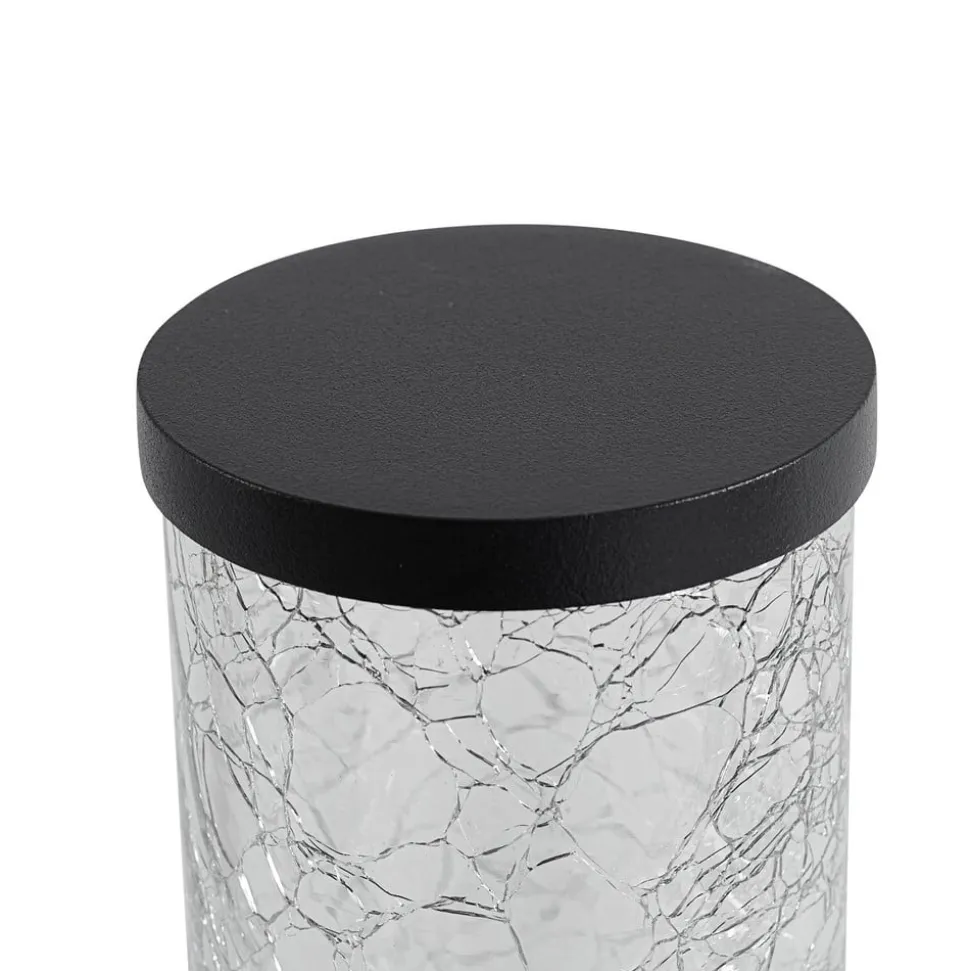 Lindby udendørs væglampe Gavros, sort, aluminium, sensor