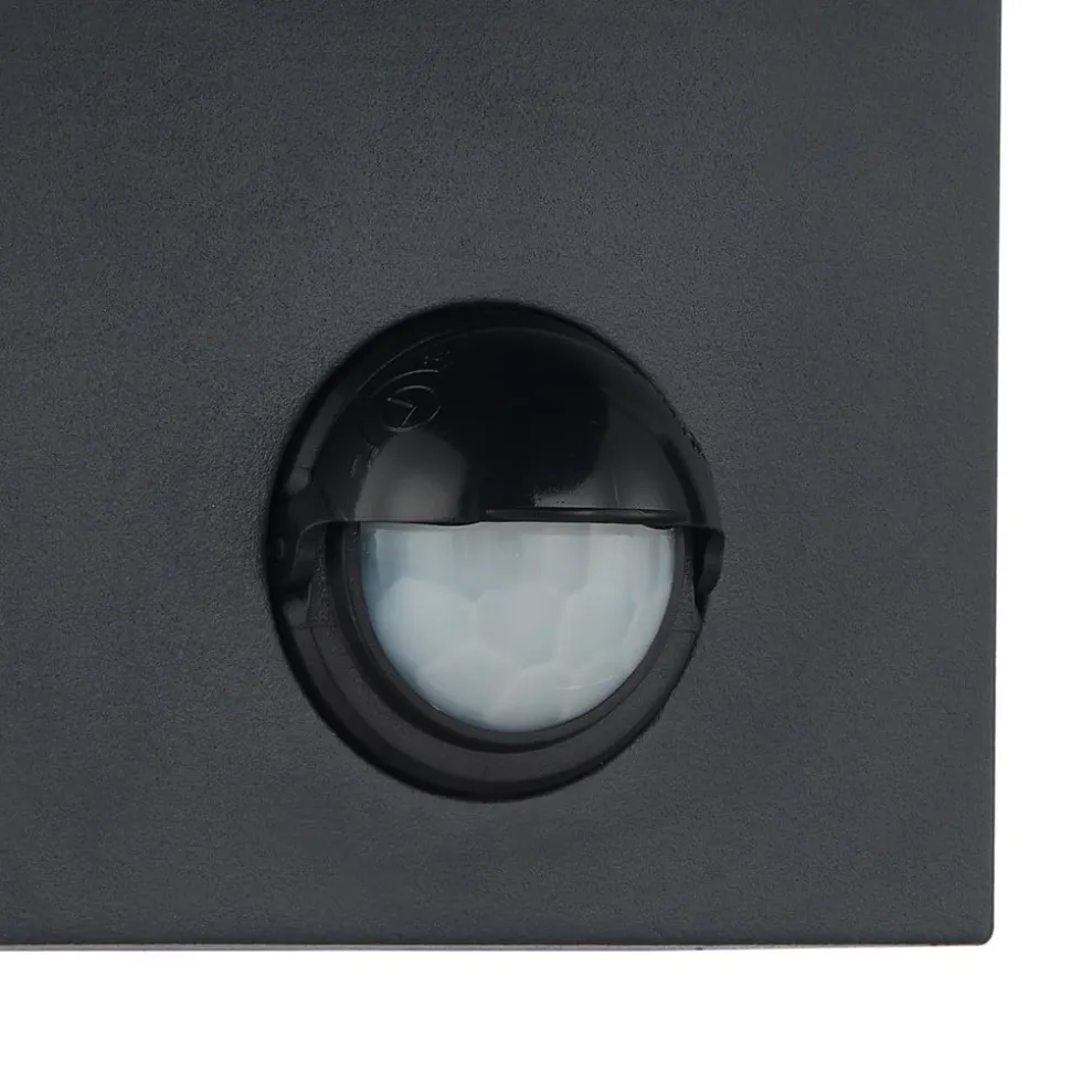 Lindby udendørs væglampe Gelso, aluminium, 15 cm, GU10, sensor