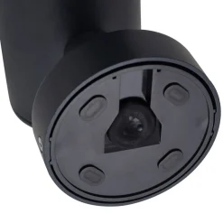 Lindby udendørs væglampe Heulo, Ø 10,5 cm, røggrå, sensor