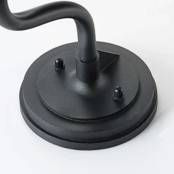 Lindby udendørs væglampe Kyan, højde 40 cm, sort, IP44, E27