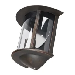 Lindby udendørs væglampe Maelis, rustbrun, metal, 27 cm, E27