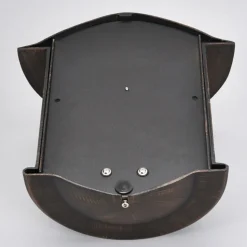 Lindby udendørs væglampe Maelis, rustbrun, metal, 27 cm, E27