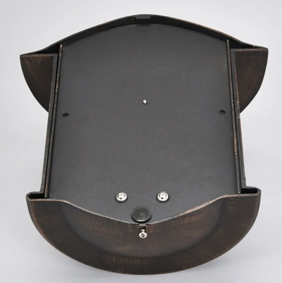 Lindby udendørs væglampe Maelis, rustbrun, metal, 27 cm, E27