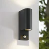 Lindby udendørs væglampe Palina, sensor, IP44, antracit