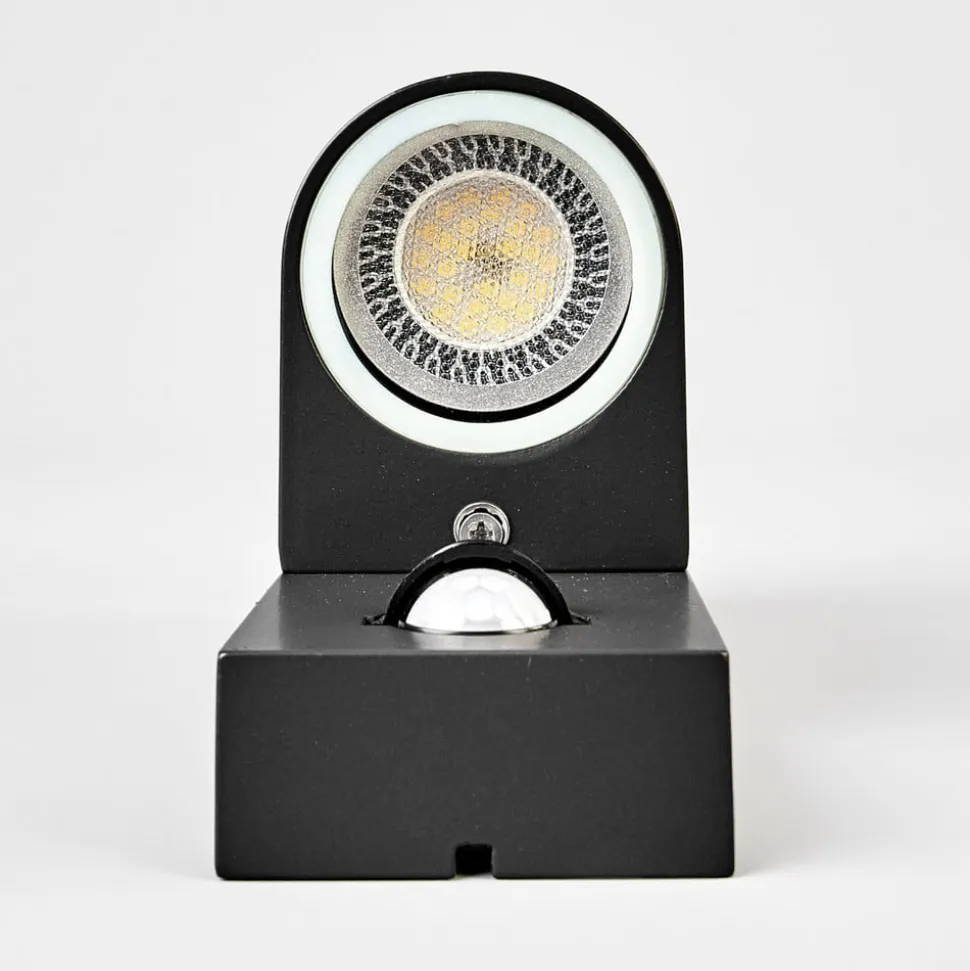 Lindby udendørs væglampe Palina, sensor, IP44, antracit
