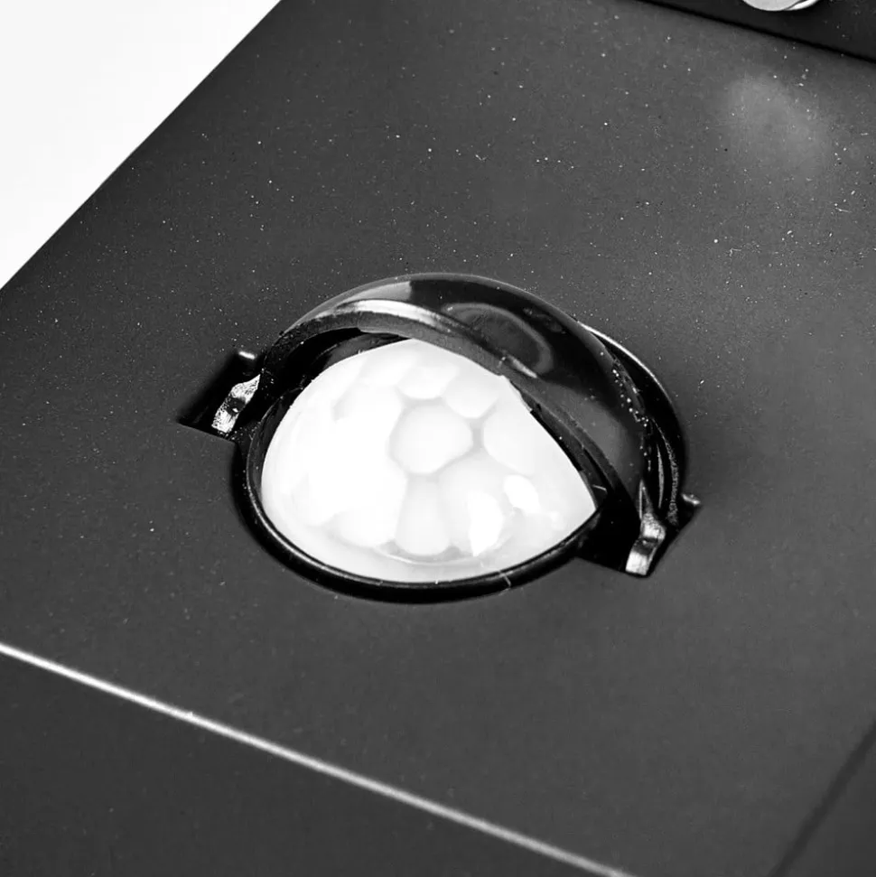 Lindby udendørs væglampe Palina, sensor, IP44, antracit