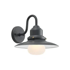 Lindby udendørs væglampe Roisin, antracit, metal, 31 cm