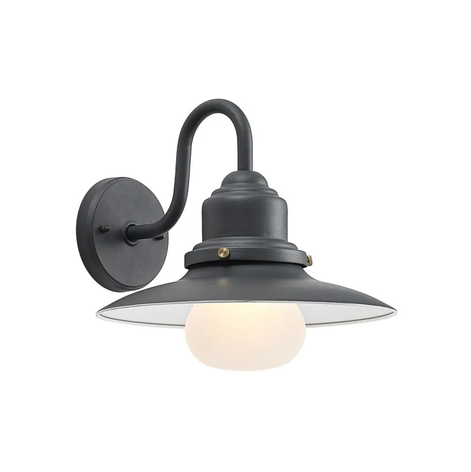 Lindby udendørs væglampe Roisin, antracit, metal, 31 cm