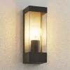 Lindby udendørs væglampe Tilian, højde 25 cm, antracit, stål