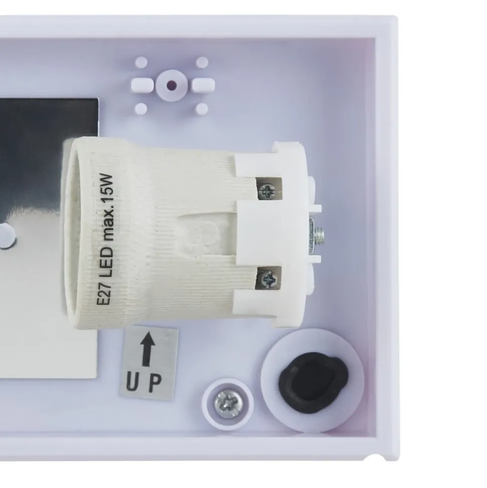 Lindby udendørs væglampe Vimal, E27, 32 cm, sort, aluminium