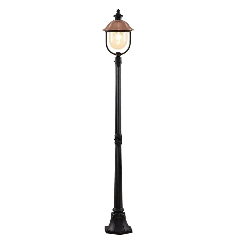 Lindby udendørslampe Clint, 177 cm, metal, saltvandsresistent, E27