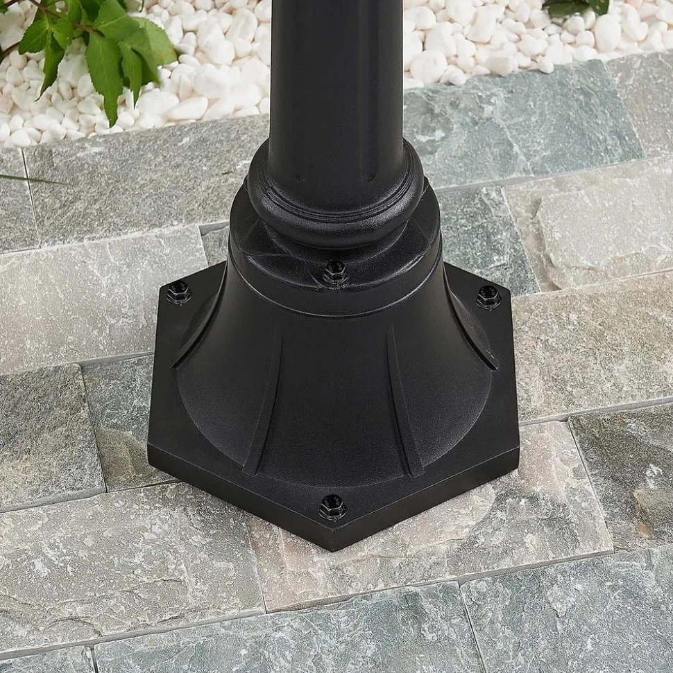Lindby udendørslampe Clint, 177 cm, metal, saltvandsresistent, E27