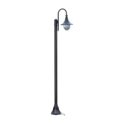 Lindby udendørslampe Daphne, 220 cm, sort, E27, IP44
