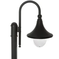 Lindby udendørslampe Daphne, 220 cm, sort, E27, IP44