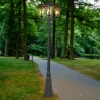 Lindby udendørslampe Edana, 212 cm, 3 lyskilder, antracit, E27, IP44